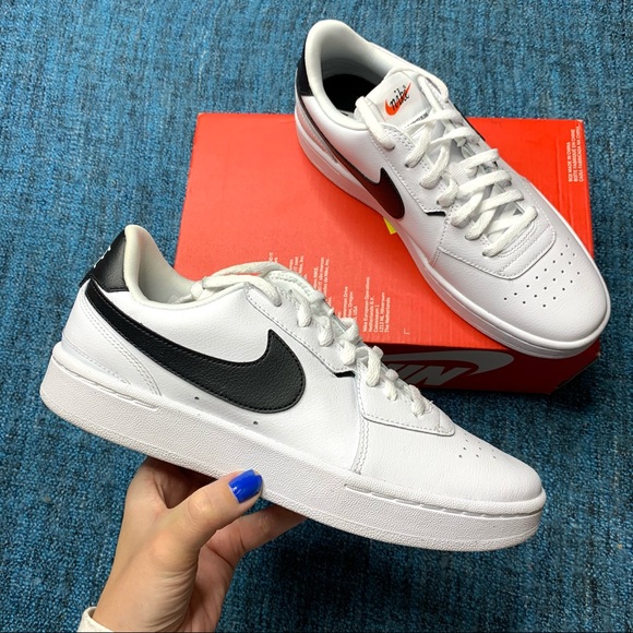 nike court blanc sneaker black and white